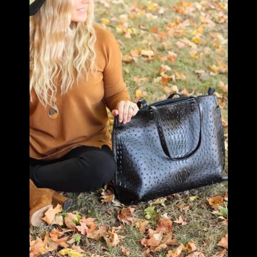 Ostrich Print Tote